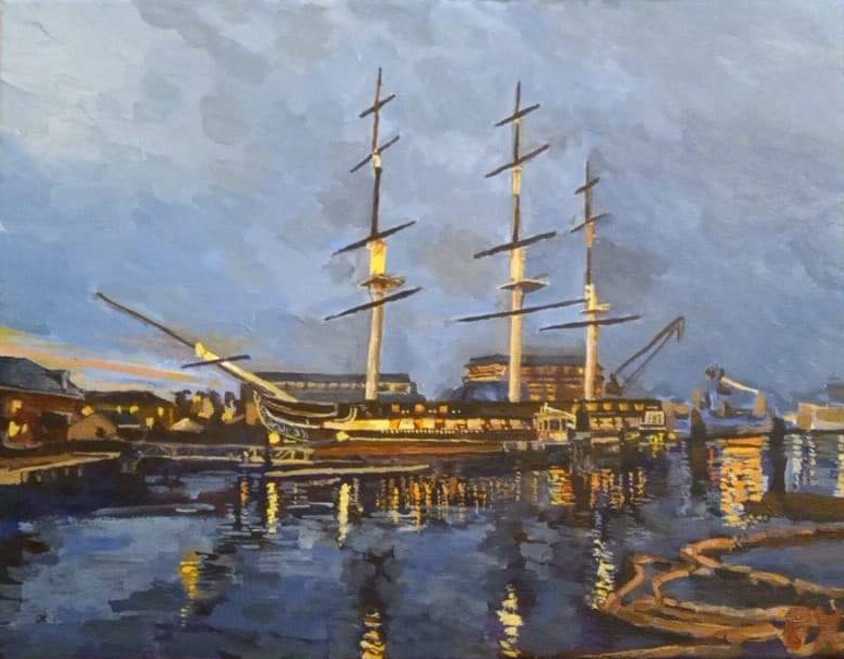 Ship in Boston Harbor